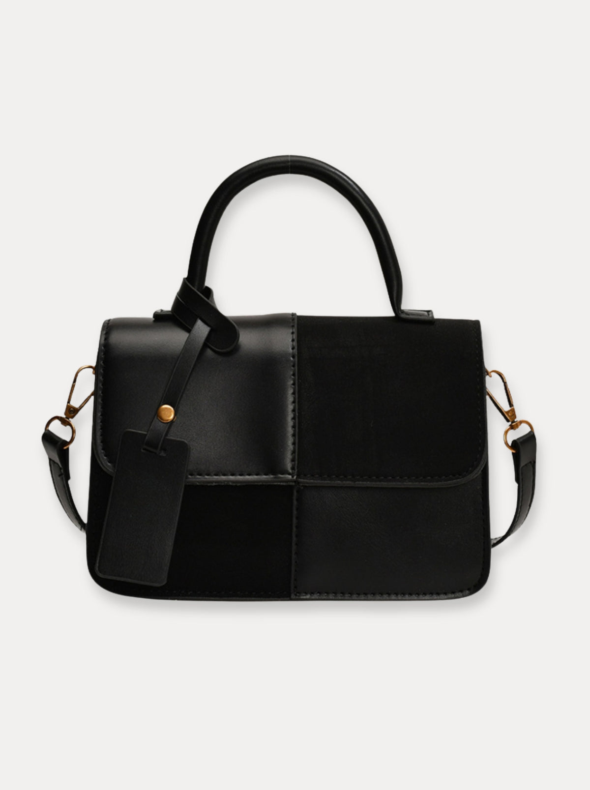 Structured Top Handle Bag – Zwart