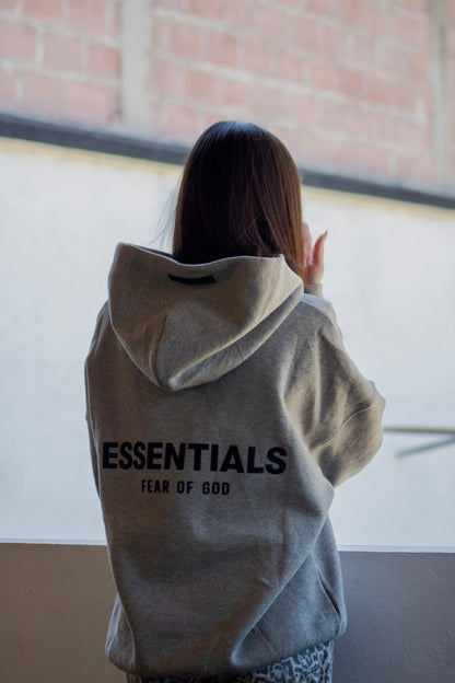 Essentials SS22 Hoodie Dark Oatmeal - Donkergrijs