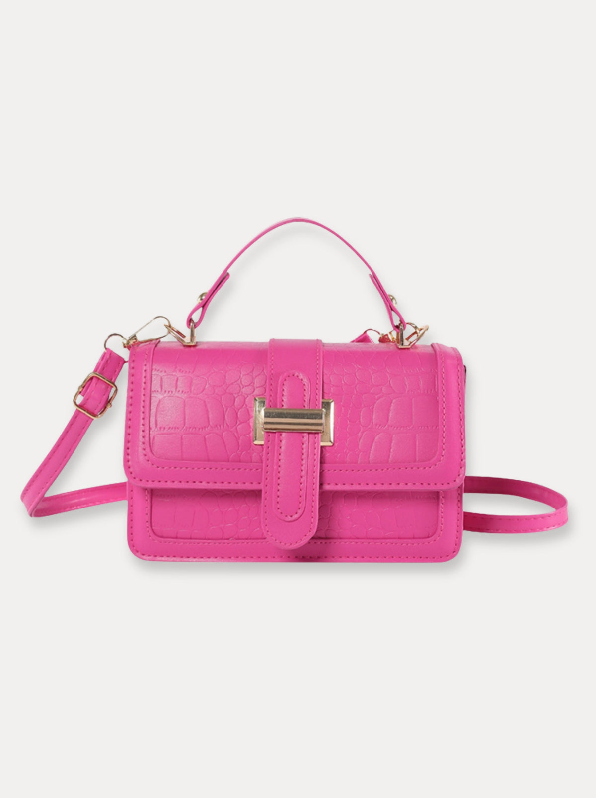 Structured Flap Mini Bag – Roze