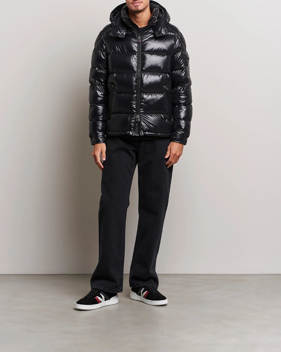 Moncler Maya Hooded Down Jacket black