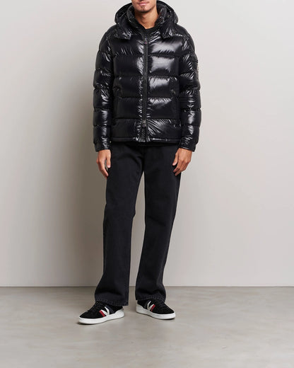 Moncler Maya Hooded Down Jacket black