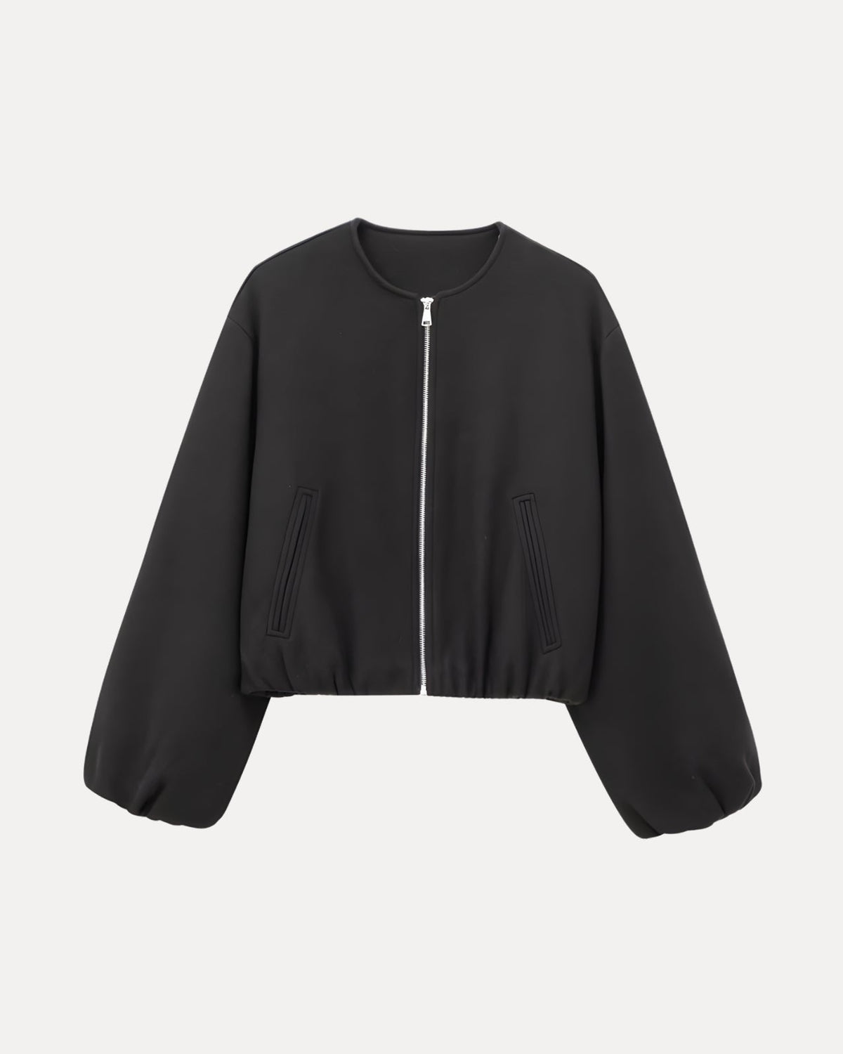 Bubble Zip Jacket – Zwart