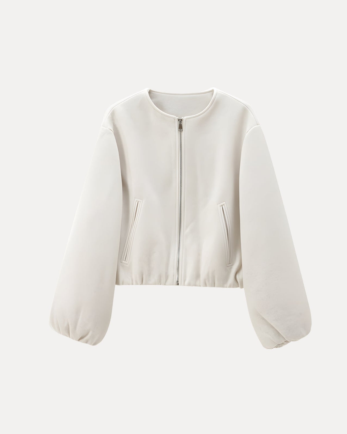 Bubble Zip Jacket – Wit