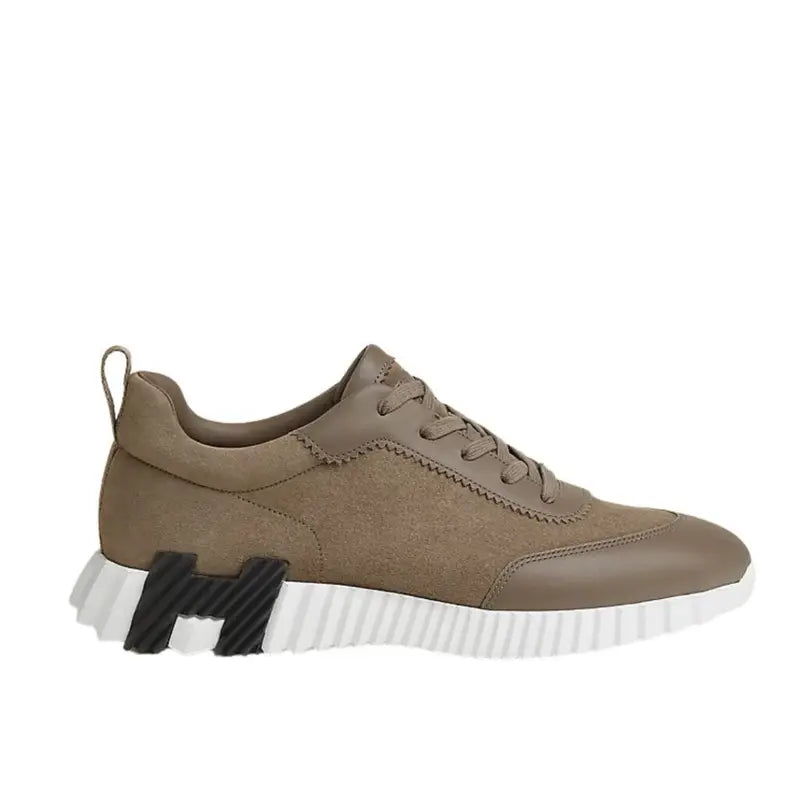 Hermes Bouncing Sneaker Khaki White Black – productfoto 1