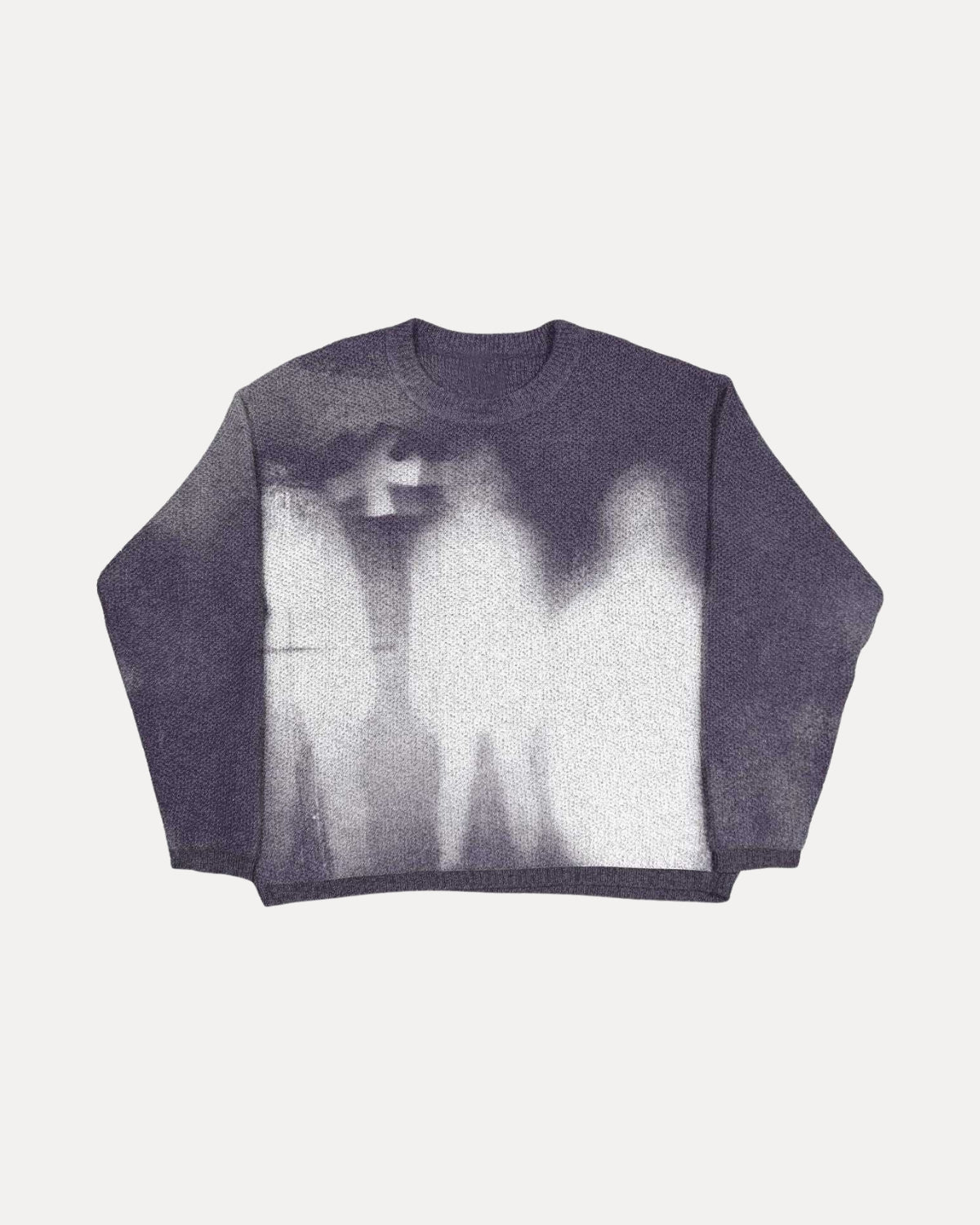 Shadow Knit Sweater – Wit-blauw