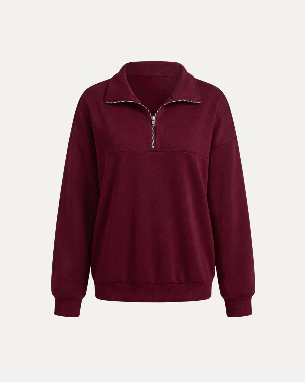 Halfmoon Zip Sweatshirt – Rood