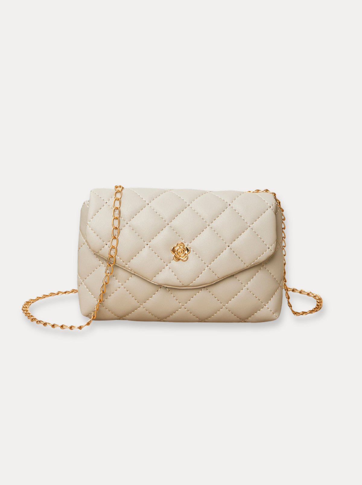 Soft Quilt Chain Bag – Grijs