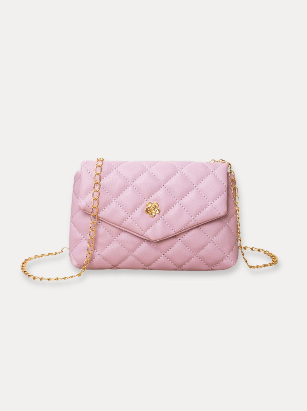 Soft Quilt Chain Bag – Roze