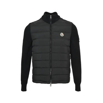 Moncler Padded Up Zip Cardigan Black – productfoto 1