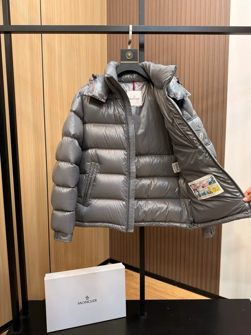 Moncler Maya Hooded Down Jacket Grey – productfoto 4