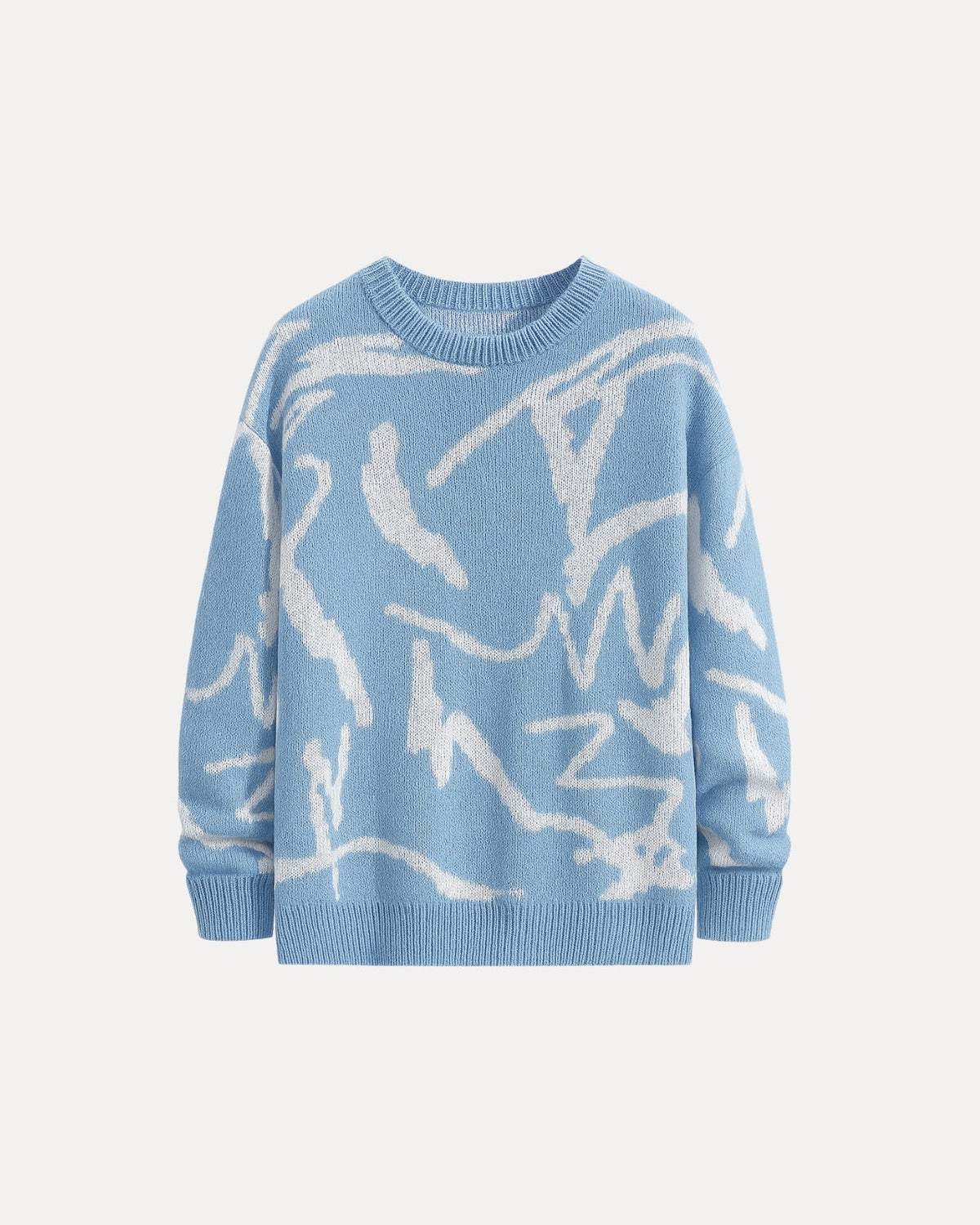 Pullover Knit Sweater – Blauw