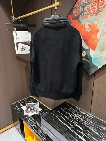 Moncler Quilted Shell And Wool Jacket In Black – productfoto 3