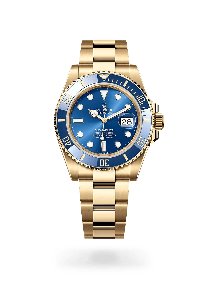 ROLEX SUBMARINER GOLD/BLUE – productfoto 1