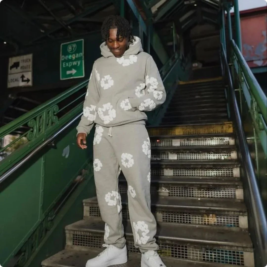 Denim Tears Set Lichtgrijs