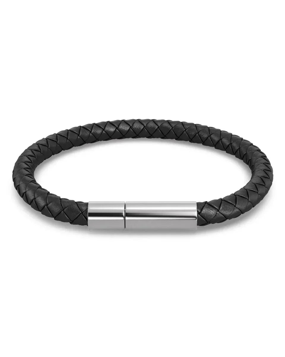 Blaze - Bracelet Leather Black/Silver