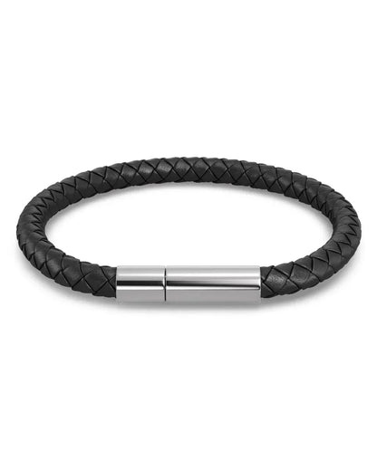 Blaze - Bracelet Leather Black/Silver