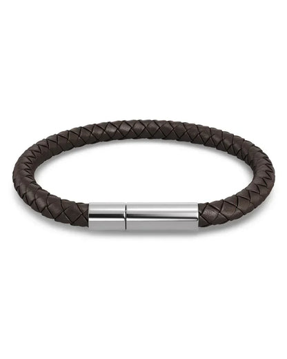 Zixa - Bracelet Leather Brown/Silver