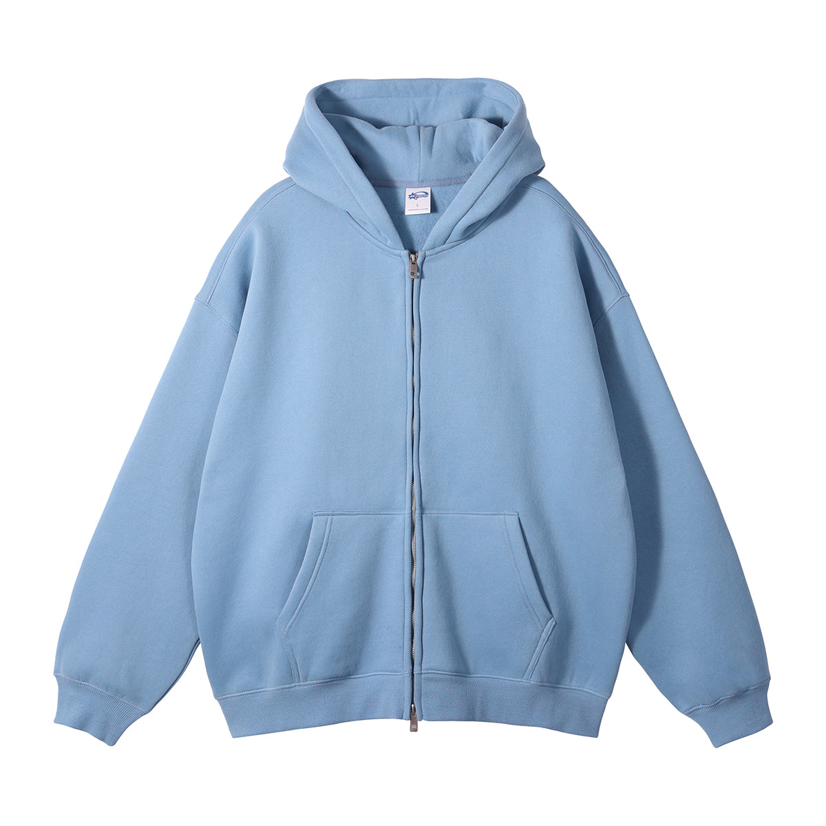 Zip – Hoodie by Laceup Fashion – Lichtblauw