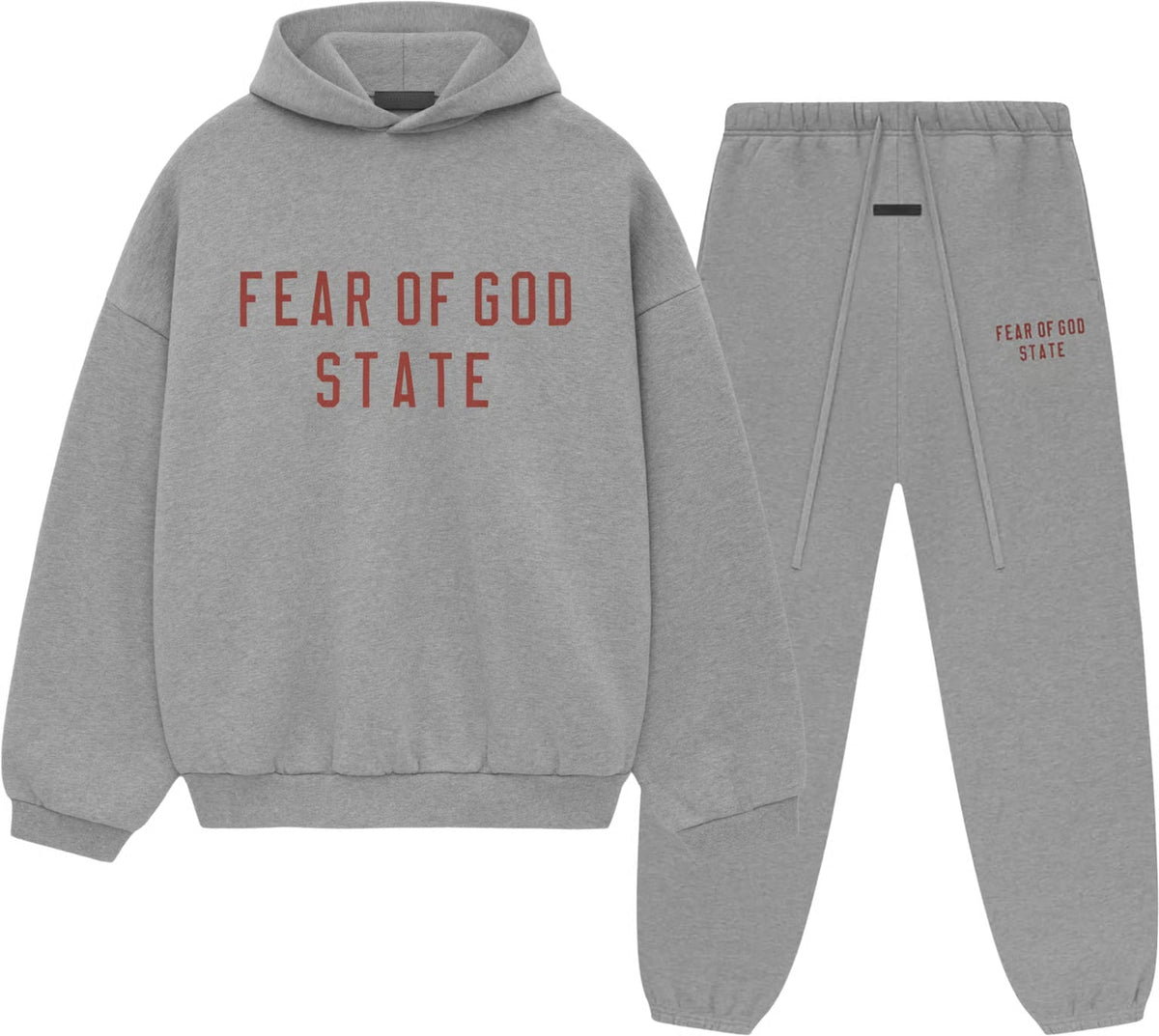 Fear of God Essentials State Set – Heather Grey | Hoodie & Jogger – productfoto 4