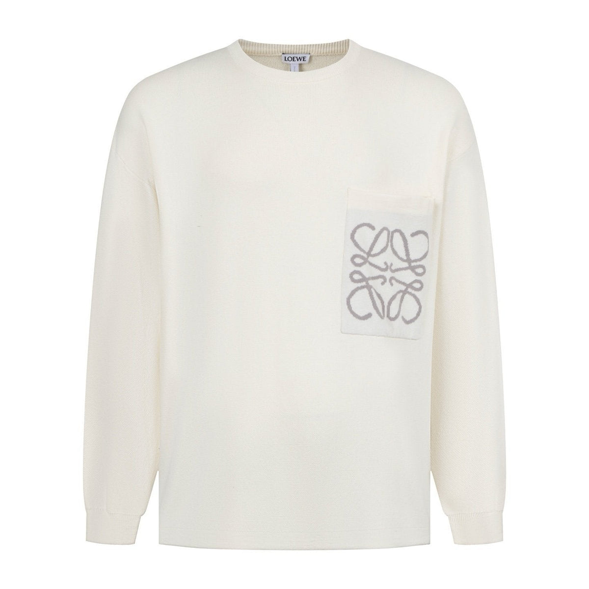 Loewe Anagram Sweater In Cotton Blend White – productfoto 1