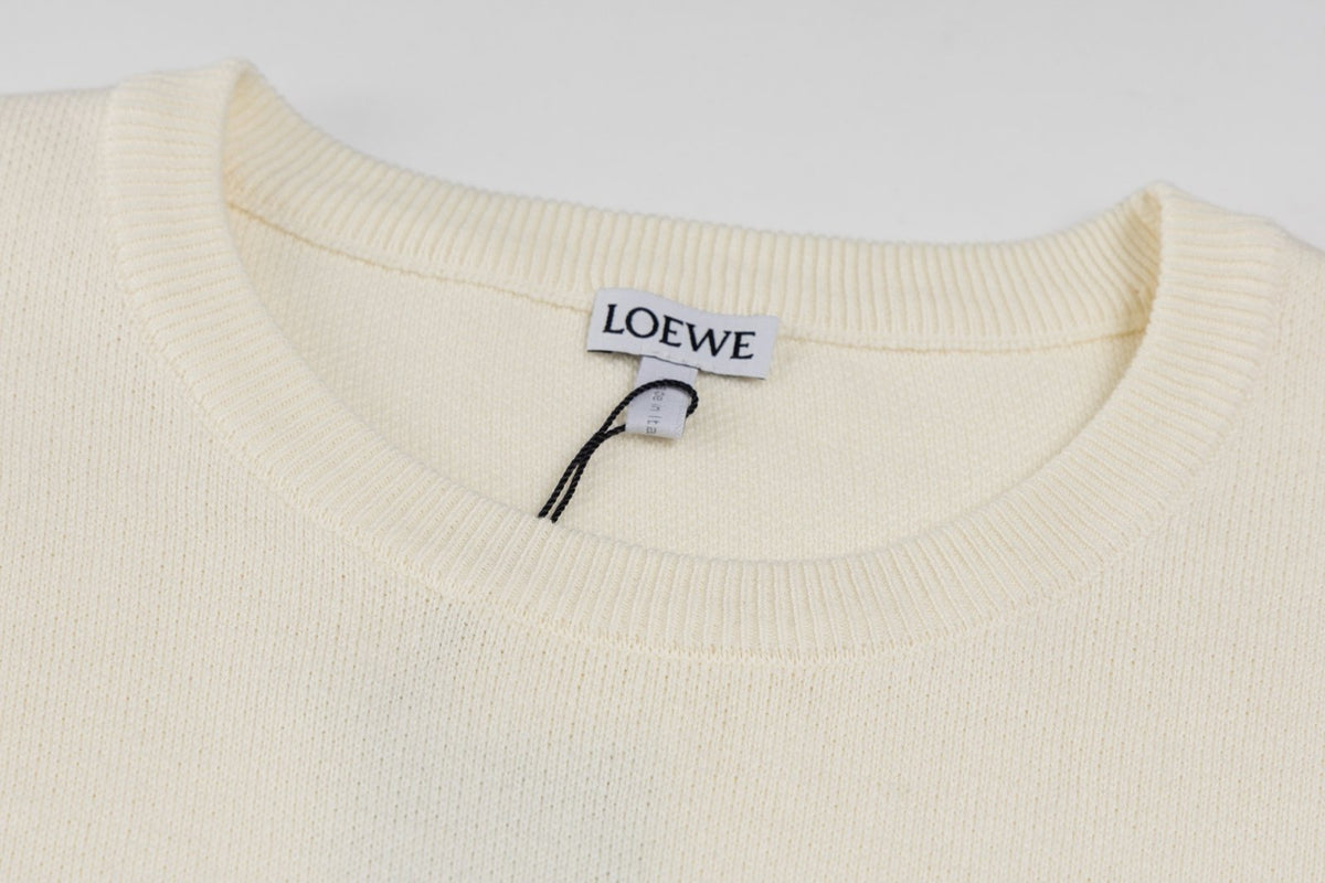 Loewe Anagram Sweater In Cotton Blend White – productfoto 3