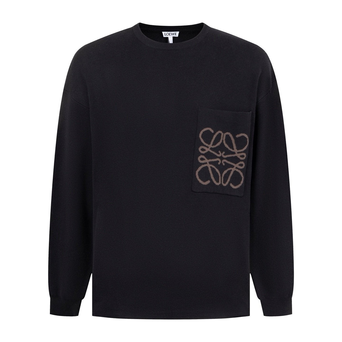 Loewe Anagram Sweater In Cotton Blend Black – productfoto 1