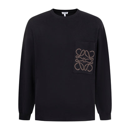 Loewe Anagram Sweater In Cotton Blend Black – productfoto 1
