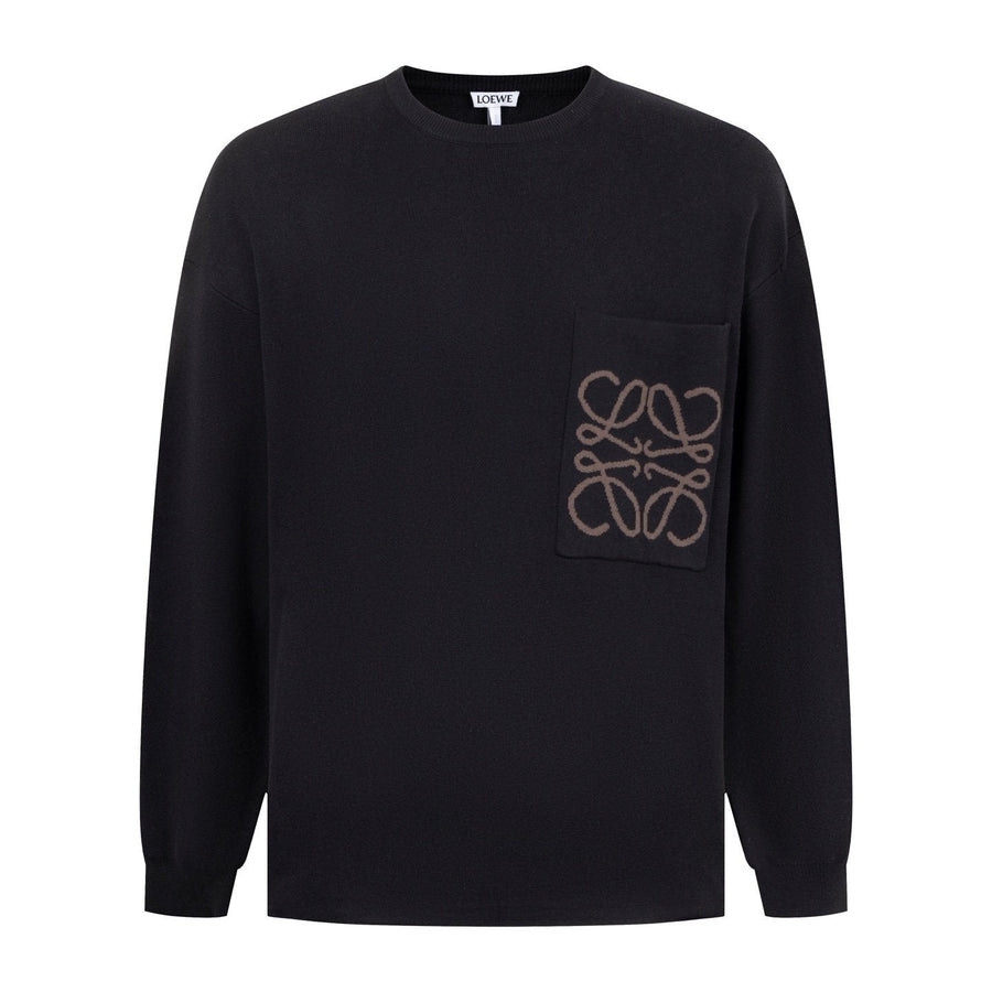 Loewe Anagram Sweater In Cotton Blend Black – productfoto 1