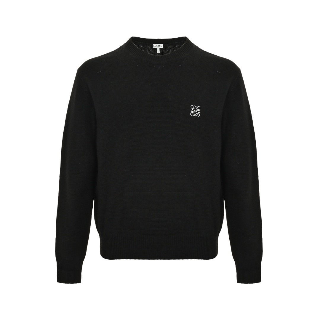 Loewe Anagram Logo Embroidered Wool Sweater In Black – productfoto 1