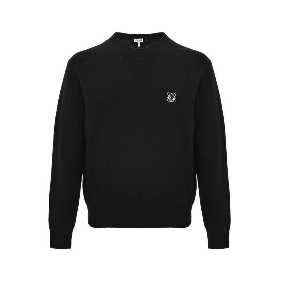 Loewe Anagram Logo Embroidered Wool Sweater In Black – productfoto 1