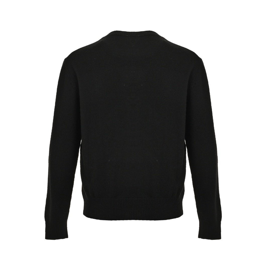 Loewe Anagram Logo Embroidered Wool Sweater In Black – productfoto 3