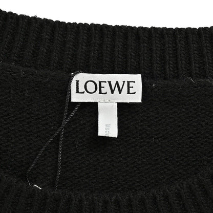 Loewe Anagram Logo Embroidered Wool Sweater In Black – productfoto 6
