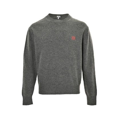 Loewe Anagram Logo Embroidered Wool Sweater In Grey – productfoto 1