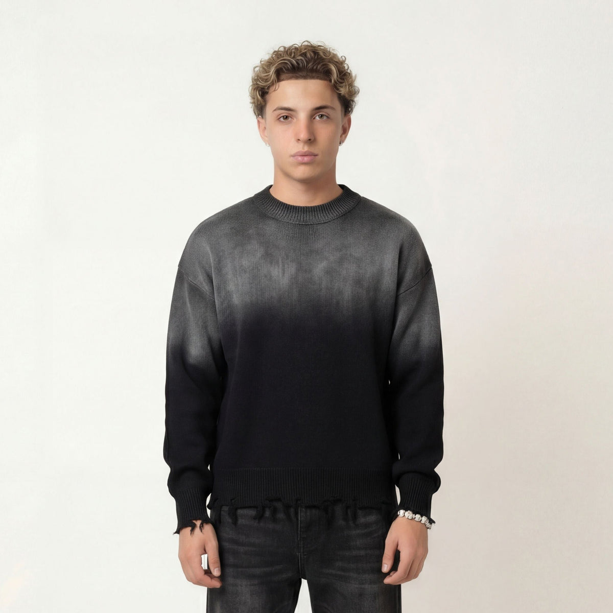 Ken – Distressed Sweater by Laceup Fashion