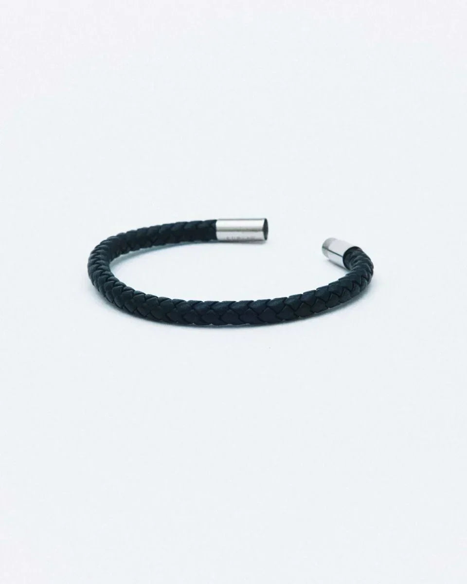 Blaze - Bracelet Leather Black/Silver